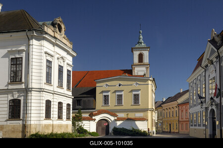 Veszprém, Vár utca-stock-foto