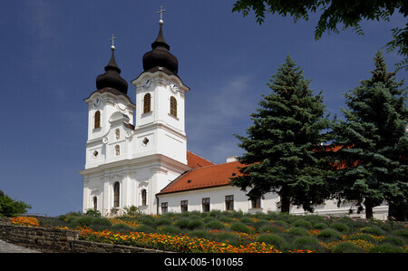 Tihanyi Bencés Apátság-stock-foto