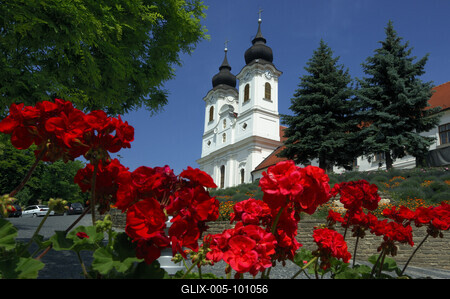 Tihanyi Bencés Apátság-stock-foto