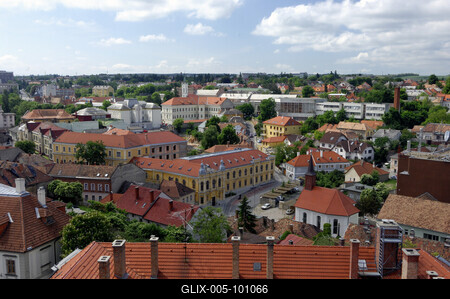 Veszprémi panoráma-stock-foto