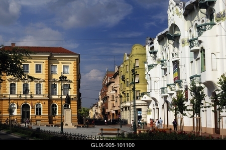 A Szegedi Tudományegyetem Állam- és Jogtudományi Kara és a Reök-palota-stock-foto