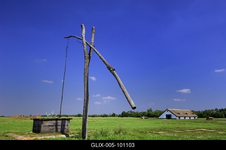 Gémeskút a Hortobágyon-stock-foto