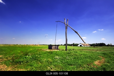 Gémeskút a Hortobágyon-stock-foto
