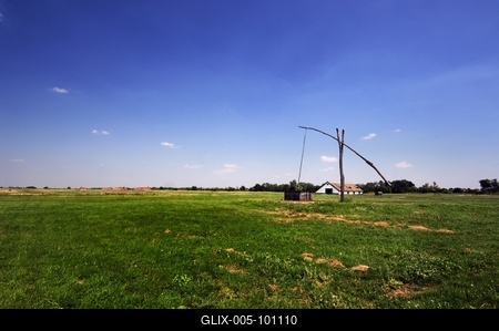 Gémeskút a Hortobágyon-stock-foto