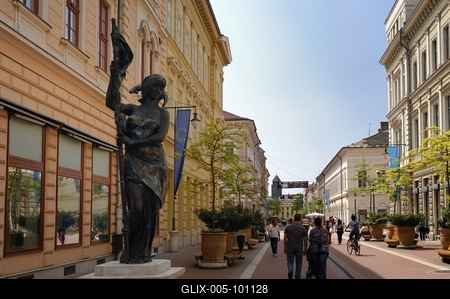 Kárász utca, Szeged-stock-foto