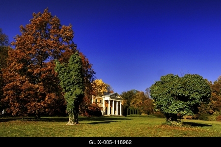 Alcsúti arborétum és a Habsburg-kastély maradványa, Alcsútdoboz-stock-foto