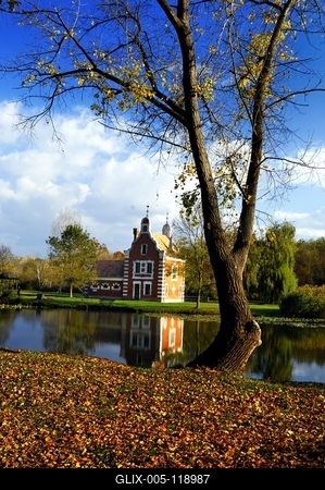 Festetics-kastély parkja, Hollandi ház, Dég-stock-foto