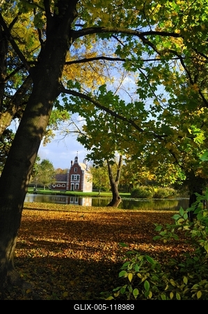 Festetics-kastély parkja, Hollandi ház, Dég-stock-foto