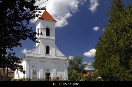 Református templom, Sukoró-stock-foto