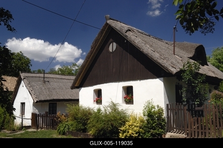 Régi parasztházak, Sukoró-stock-foto