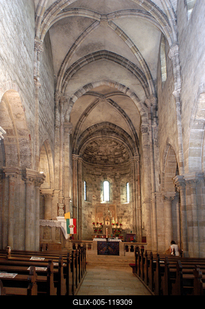 A Jáki templom belső tere-stock-foto