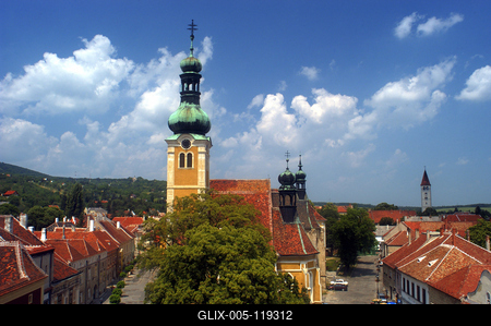Kőszeg, Jurisics tér-stock-foto