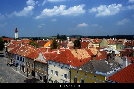 Kőszeg, Jurisics tér-stock-foto