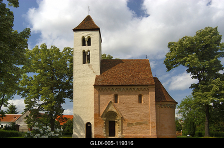 Csempeszkopács, római katolikus templom-stock-foto