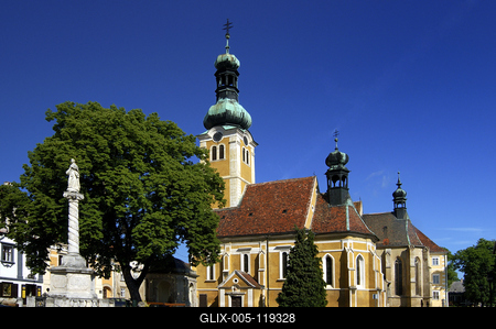 Kőszeg, Szent Imre-templom-stock-foto
