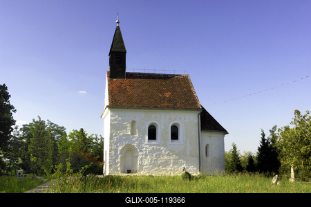 A döröskei Szent Jakab templom-stock-foto