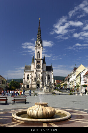 Kőszeg, Jézus szíve templom-stock-foto