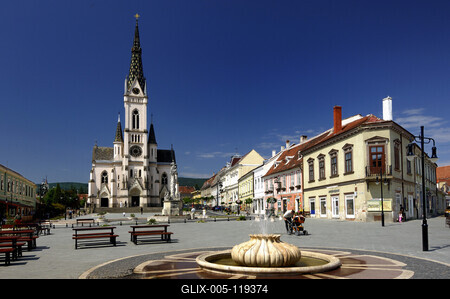 Kőszeg, Jézus szíve templom-stock-foto