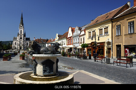 Kőszeg, Fő tér-stock-foto