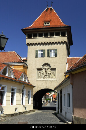 Kőszeg, Hősök kapuja-stock-foto