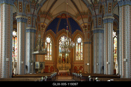 Kőszeg, Jézus szíve templom-stock-foto