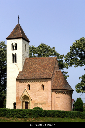 Csempeszkopács, római katolikus templom-stock-foto