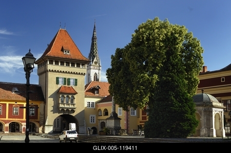 Kőszeg, Hősök kapuja-stock-foto
