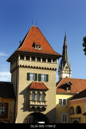 Kőszeg, Hősök kapuja-stock-foto