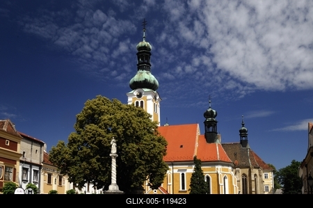 Kőszeg, Szent Imre-templom-stock-foto