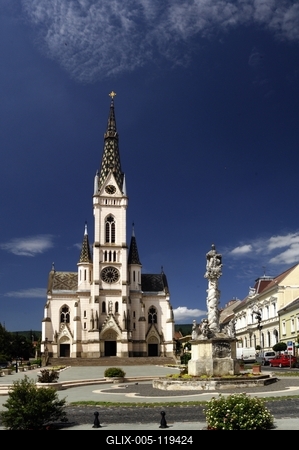 Kőszeg, Jézus szíve templom-stock-foto