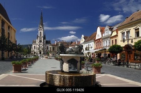 Kőszeg, Fő tér-stock-foto