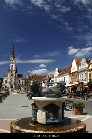 Kőszeg, Fő tér-stock-foto