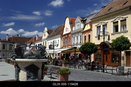 Kőszeg, Fő tér-stock-foto