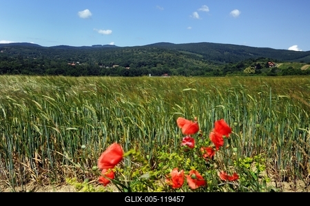 A Kőszegi-hegység látképe-stock-foto