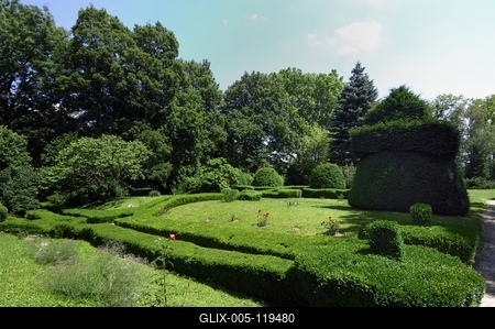 A bozsoki Sibrik Kastély ősparkja-stock-foto