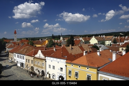 Kőszeg, Jurisics tér-stock-foto
