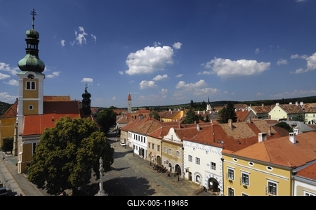 Kőszeg, Jurisics tér-stock-foto
