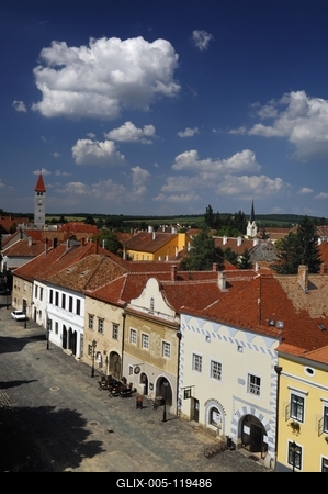 Kőszeg, Jurisics tér-stock-foto
