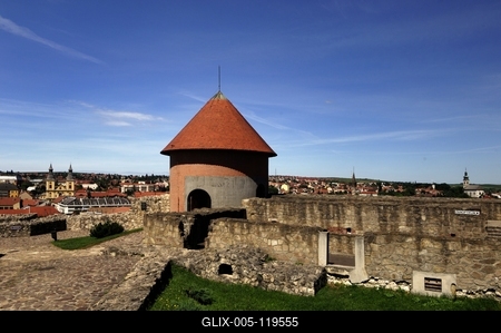 Saroktorony az egri várban-stock-foto