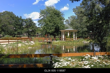 Az Orczy-kastély parkja, Gyöngyös-stock-foto