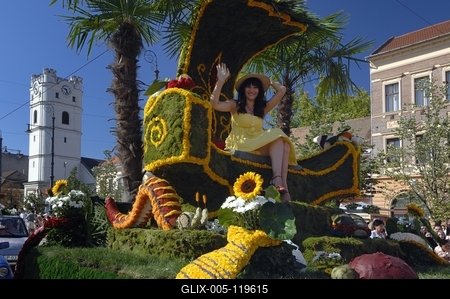 Debreceni virágkarnevál-stock-foto