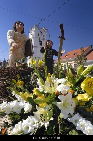 Debreceni virágkarnevál-stock-foto