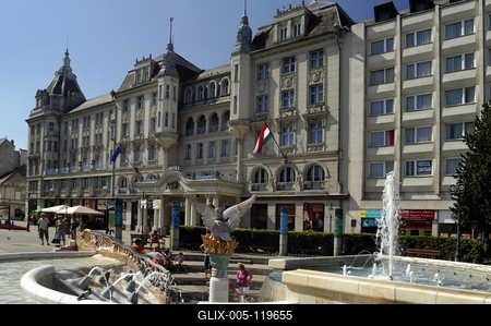 Aranybika Szálloda, Debrecen-stock-foto