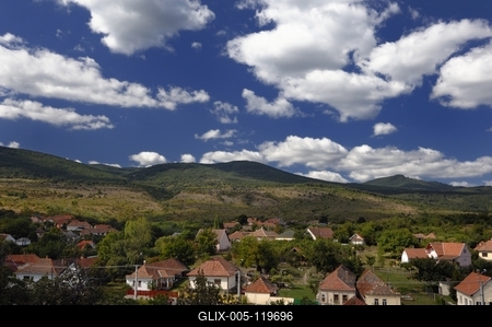 Panoráma a Kisnánai várból-stock-foto