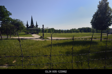 Páneurópai Piknik Emlékhely-stock-foto