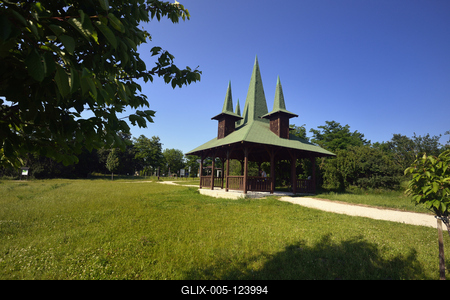 Páneurópai Piknik Emlékhely-stock-foto