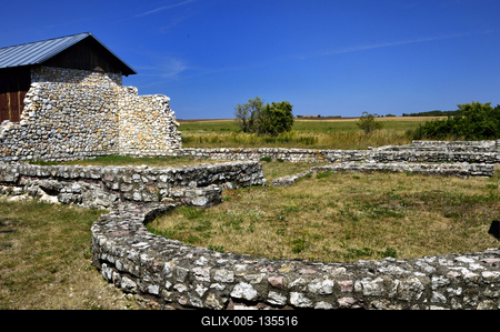 Villa Romana Baláca-stock-foto