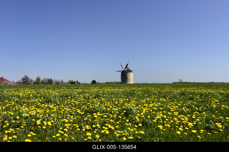 Tési szélmalom-stock-foto