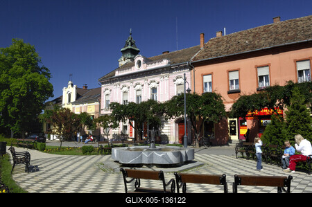 Szentgotthárd főtere-stock-foto