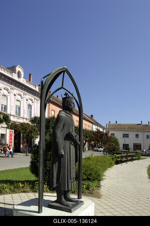 Szentgotthárd főtere-stock-foto
